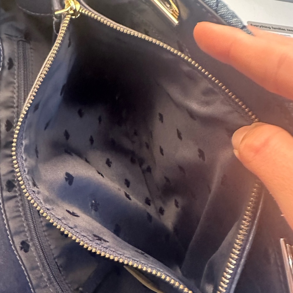 3F Kate Spade Meena Briar Lane Denim Quilted Purse Crossbody Bag - Picture 11 of 13